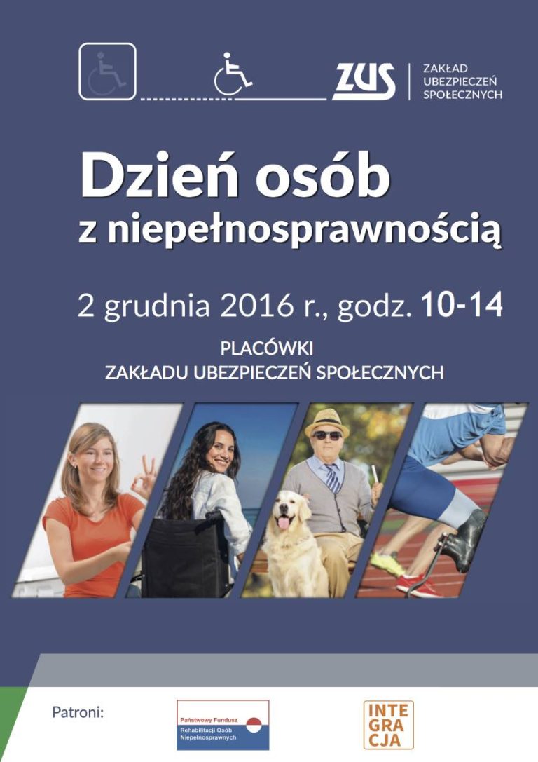 ZUS organizuje „Dzień osób z niepełnosprawnością”