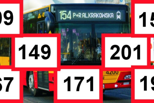 Autobusy na Woli. Zdjęcie w tle MAN NL313 Lion's City CNG. Fot. Matel4472 (Wikimedia)