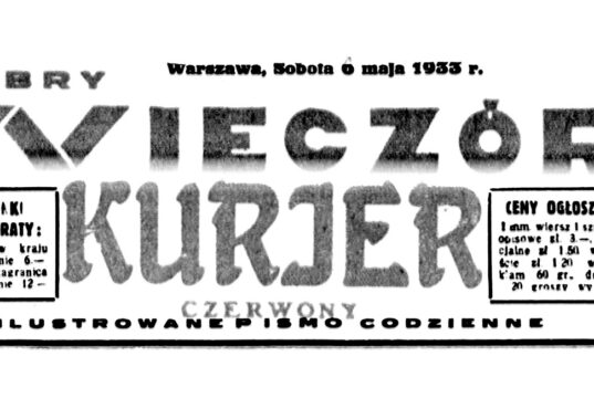 Nagłówek Kuriera Czerwonego z maja 1933 roku - polona.pl