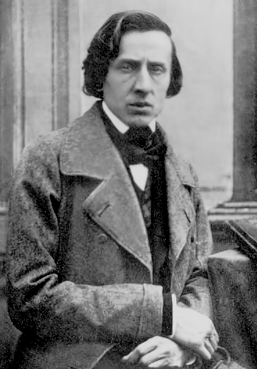 Jedyna fotografia F. Chopina, wykonana prawdopodobnie wiosną 1849 roku przez paryskiego fotografa L.A. Bissona - ze strony https://wielkahistoria.pl/