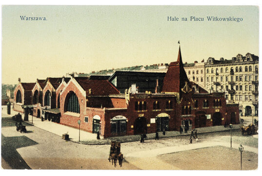 Plac Witkowskiego na dawnej karcie pocztowej.