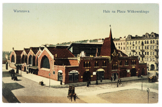 Plac Witkowskiego na dawnej karcie pocztowej.