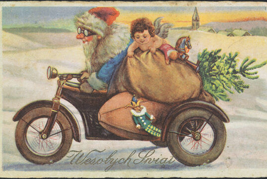 Świąteczna karta pocztowa z 1930 r. Fot. polona.pl