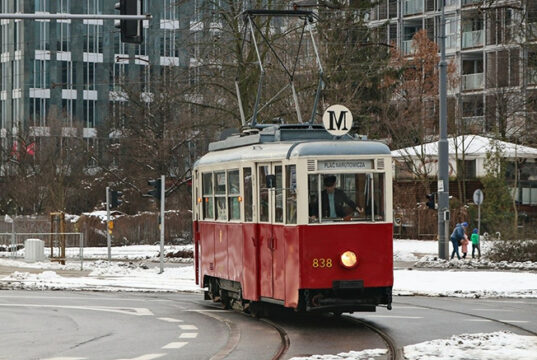 Zabytkowy tramwaj linii M Fot. ZTM Warszawa
