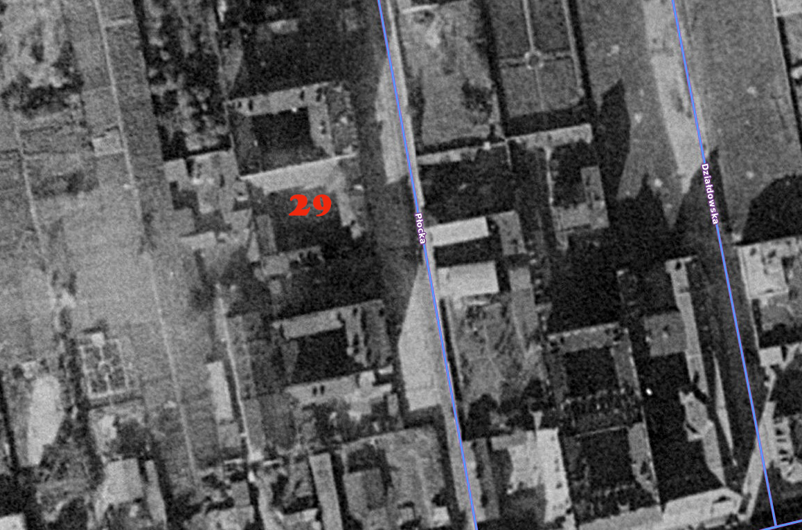 Płocka 29 na fotoplanie z 1935 r. Fot. mapa.um.warszawa.pl