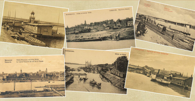 Dawne karty pocztowe z widokiem na Wisłę. Fot. Urząd miasta.