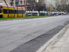W weekend frezowany będzie prawy pas al. Jana Pawła II Fot. Infoulice Warszawa