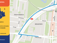 Ulica Lazurowa - plan objazdów Fot. Infoulice Warszawa