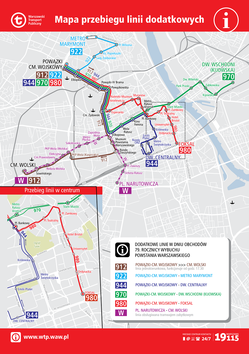 Mapa linii dodatkowych - Rocznica 2023