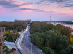 Widok na Stadion Narodowy i Most Świętokrzyski Fot. m. st. Warszawa