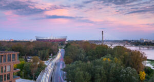 Widok na Stadion Narodowy i Most Świętokrzyski Fot. m. st. Warszawa