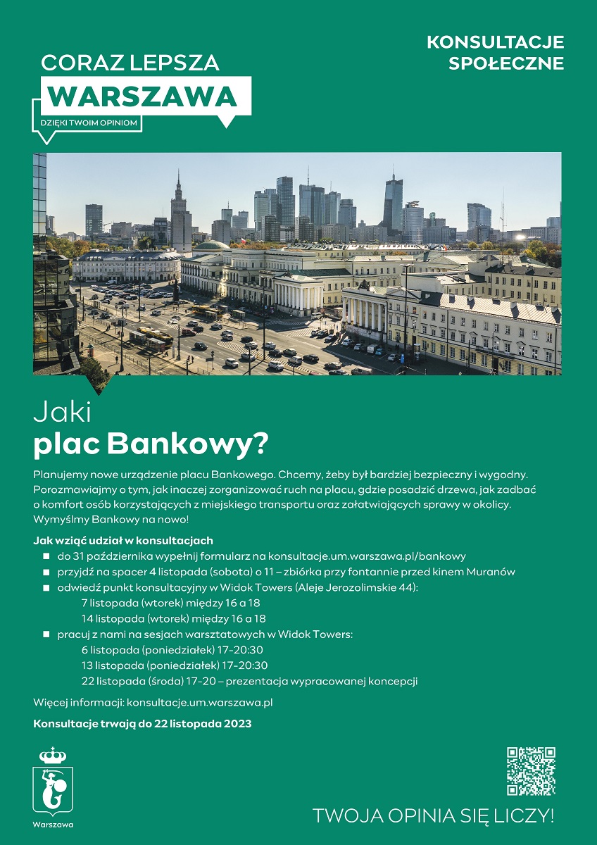 Plac Bankowy - konsultacje społeczne 