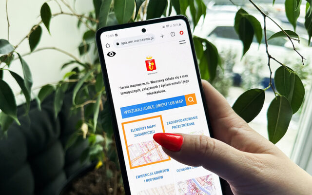 Serwis mapowy Warszawy Fot. E. Lach UM Warszawa
