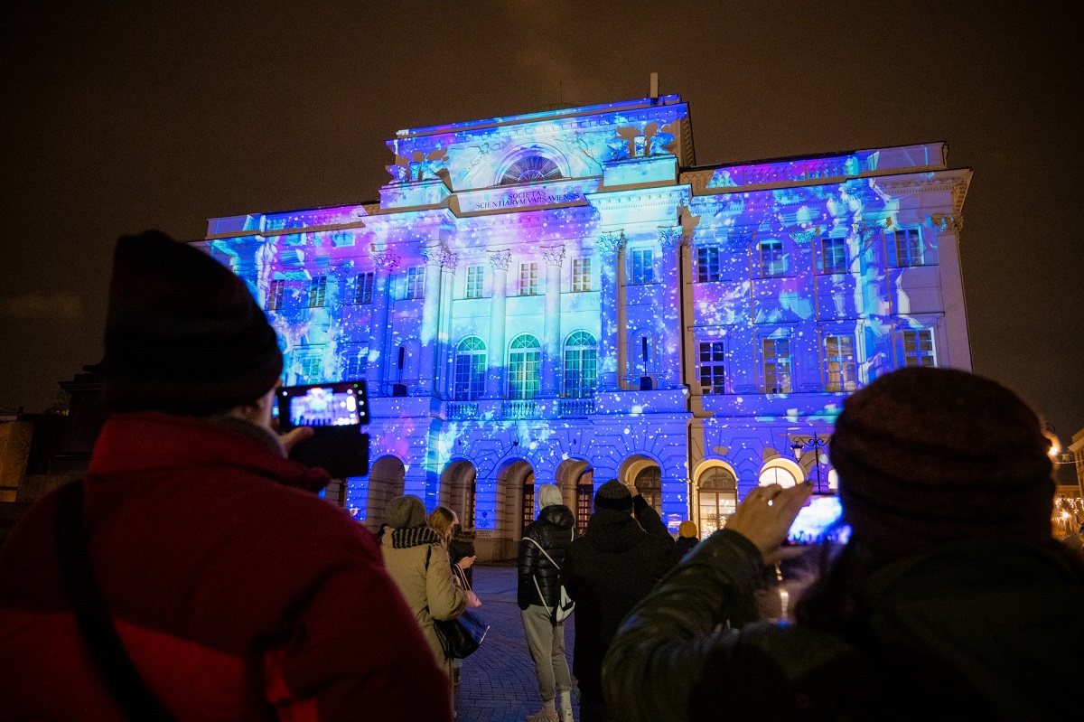 Mapping - Pałac Staszica  Fot. R. Motyl UM Warszawa