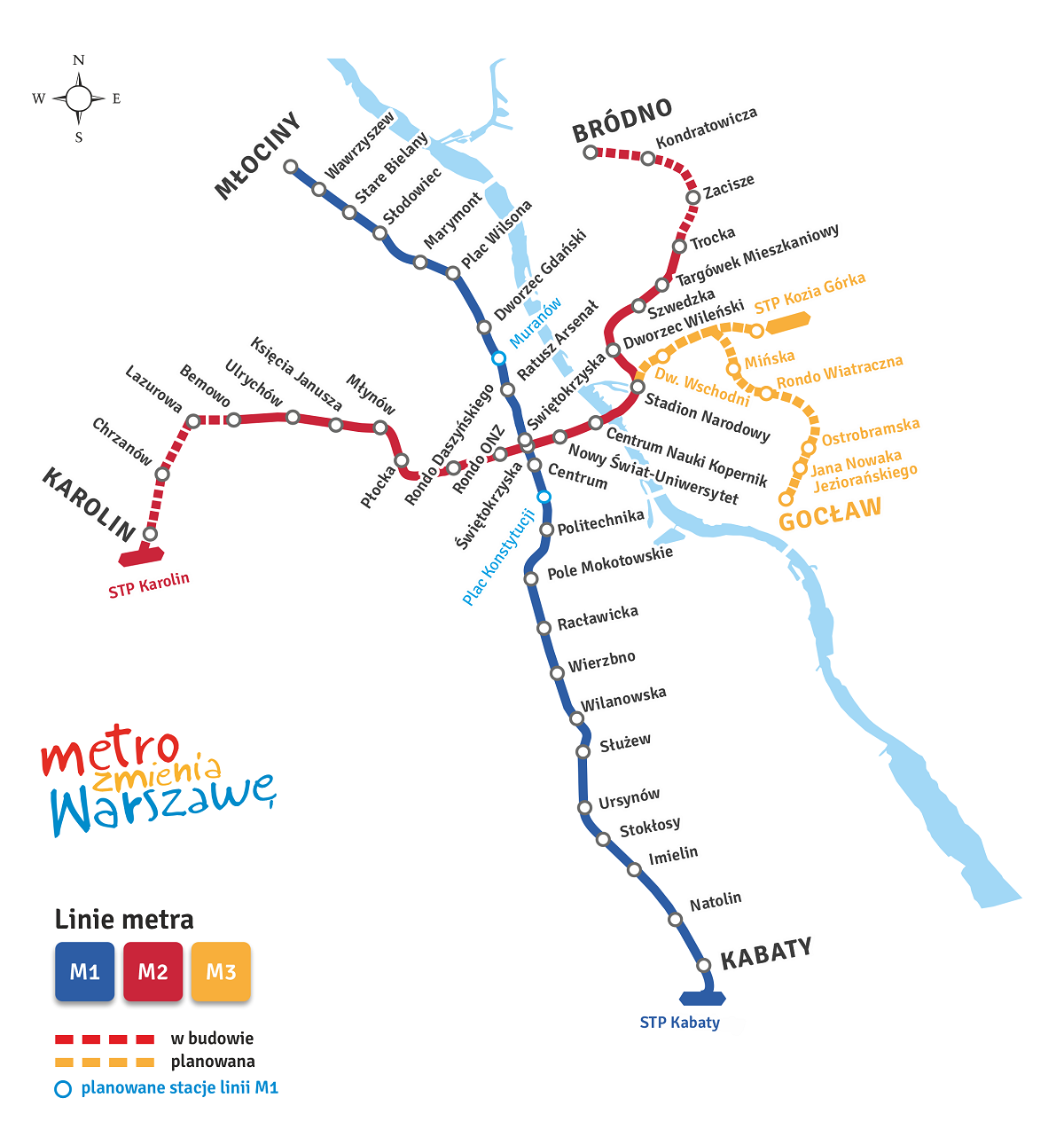 Linia M3 - plan graficzny UM Warszawa