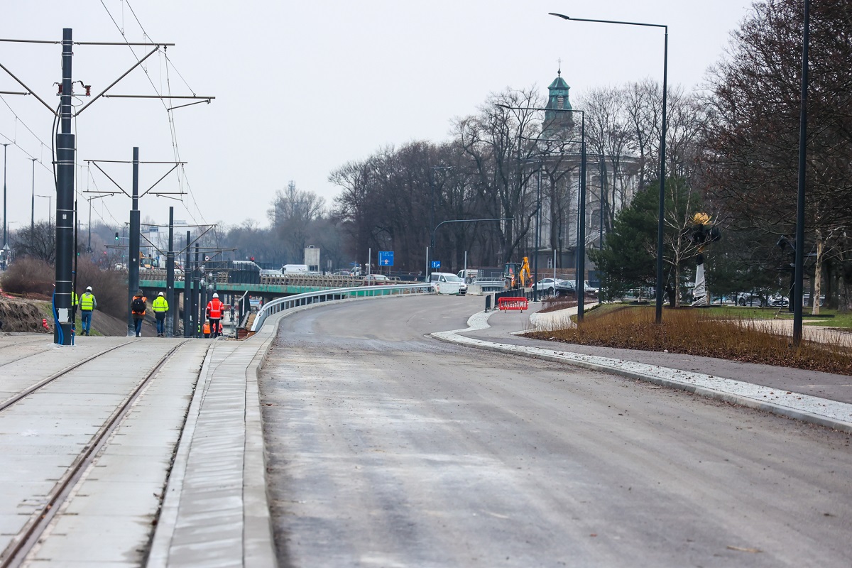 Tramwaj na Kasprzaka - ostatnie prace.  Fot. S. Pulcyn UM Warszawa