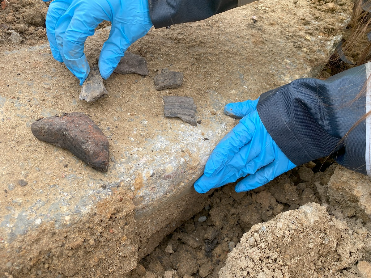 Znaleziska archeologiczne na budowie metra     Fot. Metro Warszawskie UM Warszawa