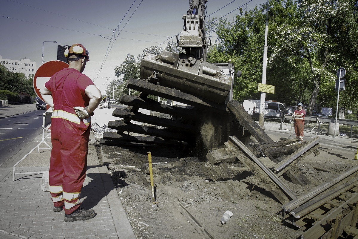 Remont torowiska   Fot. TW UM Warszawa