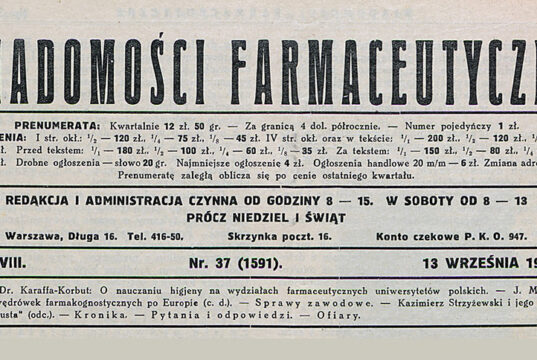 Wiadomości Farmaceutyczne z 1931 roku.