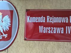 Tablica - Komenda Rejonowa Policji Warszawa IV